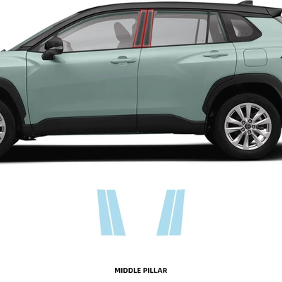 Car paint protective film – Corolla Special Transparent Film Tpu - a-pair-of-b-pillar-tpu-membranes-imported-tpu-film-specially-cut-for-special-vehicles