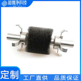 定制机械清洁钢丝刷工业带轴滚筒刷除锈抛光刷子打磨钢丝辊毛刷辊