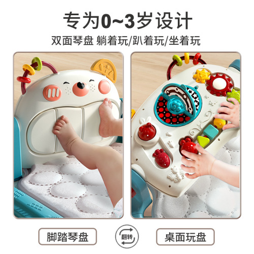 Pedal piano baby fitness stand newborn toddler male and female baby lying down and playing toys 3 to 6 months 0 to 1 years old