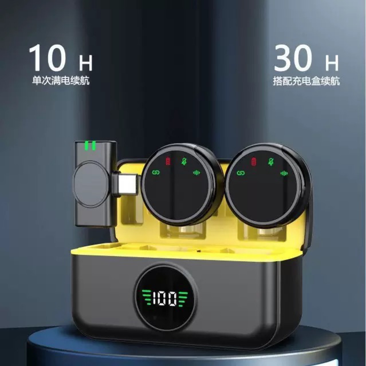 K9 Wireless Lavalier Microphone F12 Live Recording One-To-Two Noise Reduction Button Magnetic Lavalier Microphone