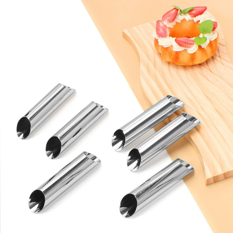 430 Двусторонняя косая антипригарная винтовая трубка из нержавеющей стали Датский большой винт Круассан Хрустящий хрустящий хлеб Форма для рукоделия