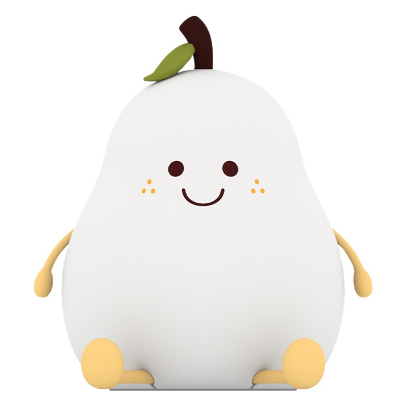 Lámpara Nocturna de Pera Unisex, Lámpara de Noche Infantil Colorida y Bonita, Regalo para Reuniones Anuales, Luz Nocturna con Ambiente de Dibujos Animados de Año Nuevo