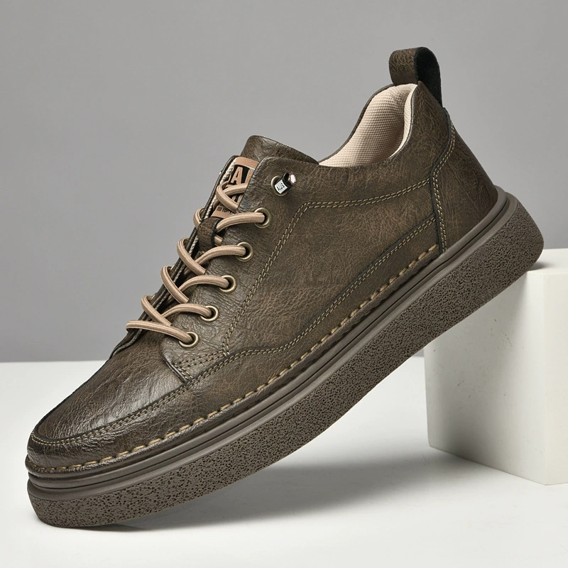 2209 мужская обувь, обувь для досок, Спортивная повседневная обувь на толстой подошве со скрытой высотой, низкая воловья кожа, универсальная Молодежная модная обувь, кроссовки