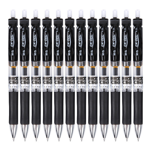 Morning Light K35 Neutral Pen, 0.5mm Water-Based Pen, Black Ink, Prescription-Grade, Press-Type Signing Pen, K35 Morning Light Click-Action Neutral Pen