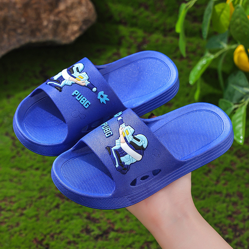 2025 New All-In-One Kidsren's Slippers for Boys Summer Indoor Home Use Bath Non-Slip Soft Bottom Slippers for Older Boys