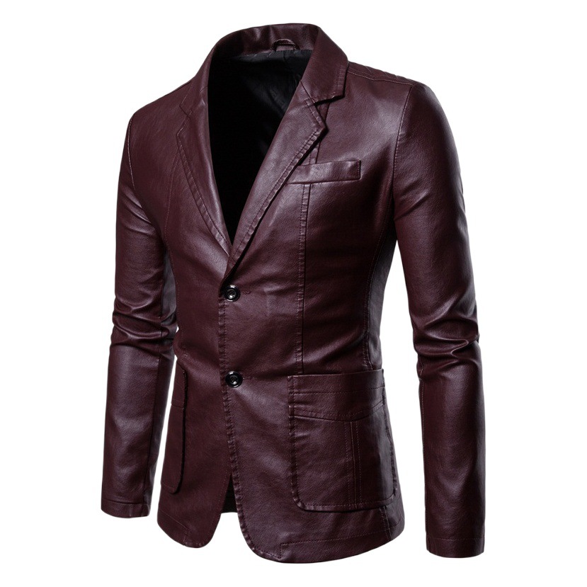 2025 Export Men's Leather Suit Washed Leather Jacket Men's Amazon Single-Breasted Leather Jacket Youth Jacket