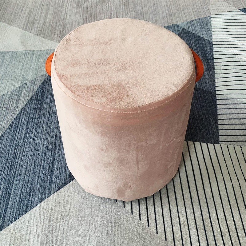 网红手提凳客厅实木千鸟格矮凳家用科技布茶几小板凳门口换鞋凳子|undefined