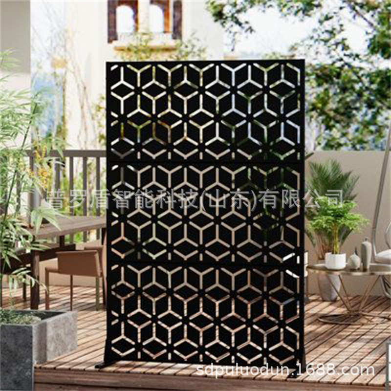 CNC Partition Cross Border Hot Selling Laser Cut Screen Privacy Screen Metal Protection Fence Hollow Fence Railing