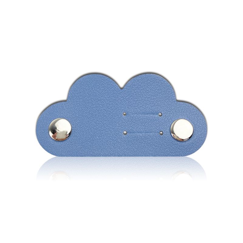 Spot transfronterizo pu cuero espeso amor en forma de corazón cable de datos clip de almacenamiento de paquete de acabado de hebilla de cable de auriculares fijo