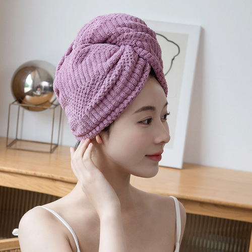 Hair drying cap women's auspicious single-layer shower cap quick-drying strong water absorption thickened home hair drying towel wholesale