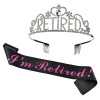 Retired Retired hairpot strap suit pink I'm retired etiquette with retirement crown