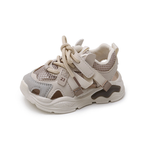  Summer New Children's Sports Shoes Casual Boys Sandals Single Mesh Running Shoes One-Step Daddy Shoes