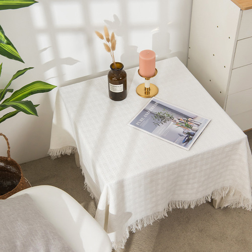 Tablecloth ins style simple light luxury modern rectangular coffee table dining table full cover photo background cloth high-end