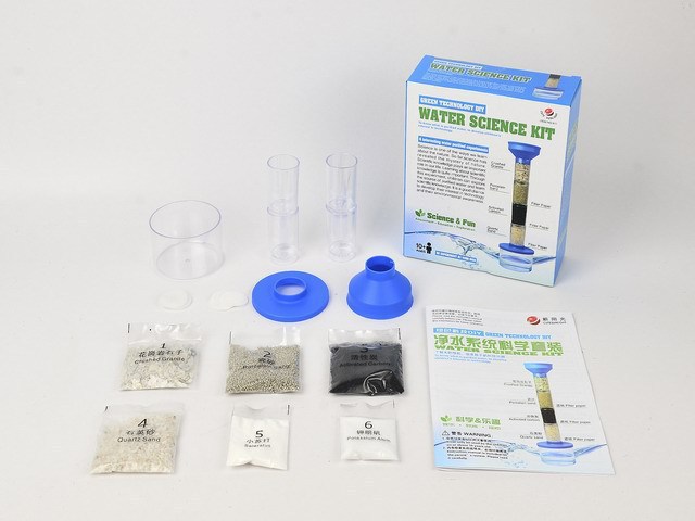 과학 기술 작은 생산 DIY 정수 시스템 과학 실험 인기 과학 작은 수제 발명 장난감 하수 정화 장비