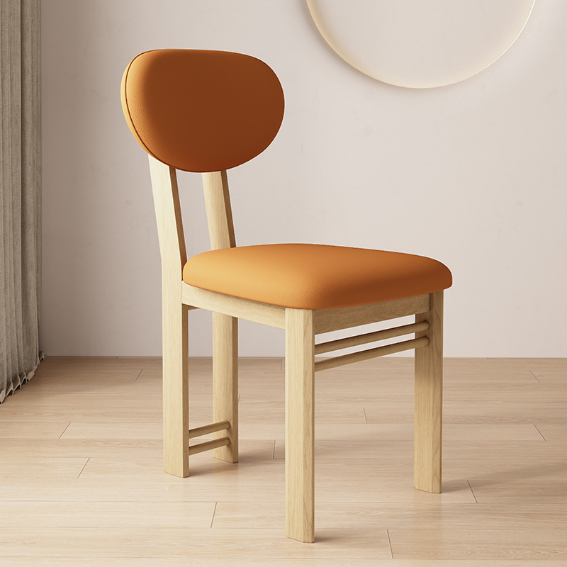 2025 nueva silla de comedor de madera sólida sala de estar doméstica hotel leche tienda de té silla de respaldo nórdica silla de maquillaje