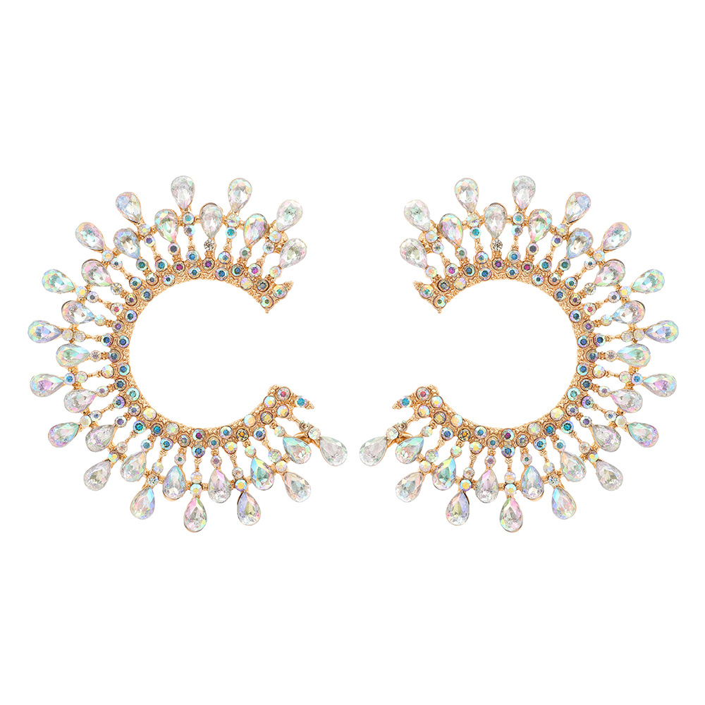 1 Pair Fashion Round Plating Rhinestone Ear Studs display picture 6