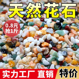 天然雨花石鱼缸底砂水族箱造景小石头装饰彩色石子五花石龟缸草缸