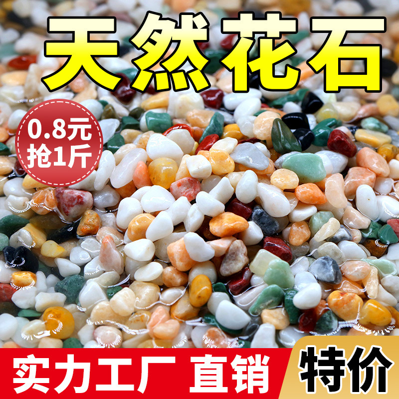 Natural Rain Flower Stone Fish Tank Bottom Sand Aquarium Landscape Small Stone Decoration Color Stone Five Flower Stone Tortoise Tank Grass Tank