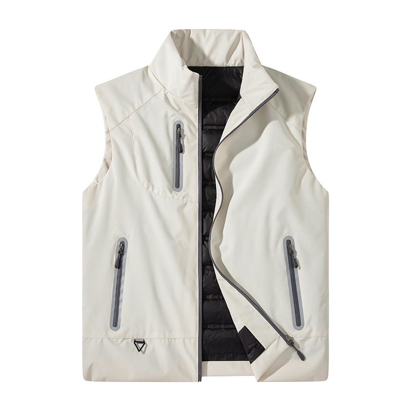 Nuevo chaleco transfronterizo al por mayor chaleco cálido de invierno masculino grupo ropa de trabajo abrazadera chaqueta pareja chaleco de pluma