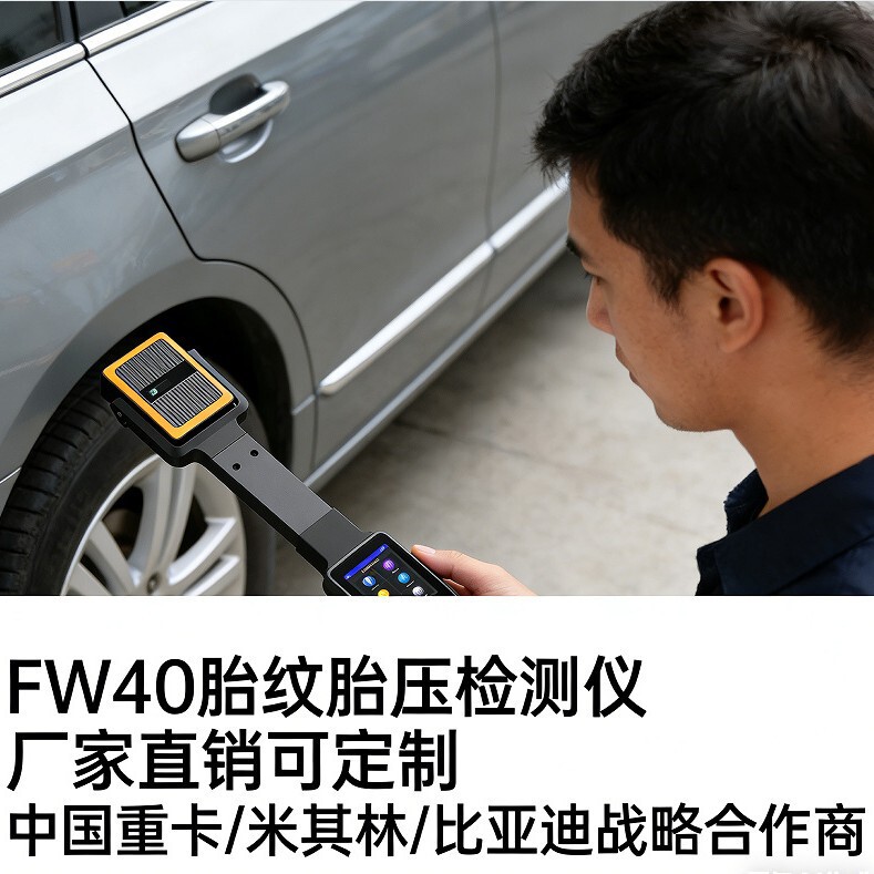 Digital Tire Wear Detector, Car Tire Pressure and Temperature Handheld Tire Tread Detection, License Plate Recognition with Software