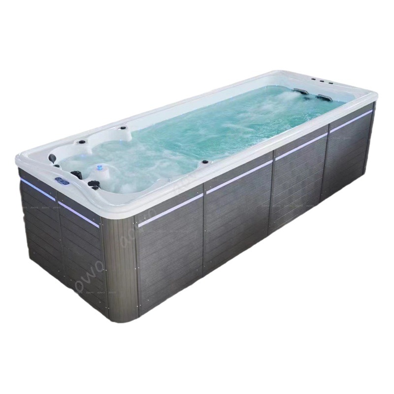 Villa piscina sin límite inteligente importación termostática acrílica piscina sistema de entrenamiento de surf independiente al aire libre