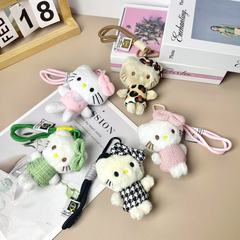 毛绒挂件新款少女卡通玩偶时尚小香风凯蒂猫包包挂件可爱钥匙扣