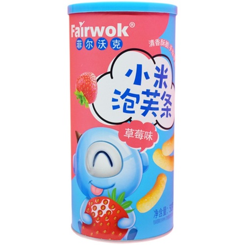 Philwook Millet Puff Bar Snacks Baby Finger Instant Strawberry Banana Kombu Multi-flavor Puffs 50g