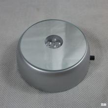 批发发光4LED灯座 7CM水晶圆形鸡尾酒底座 工艺摆件配件货源