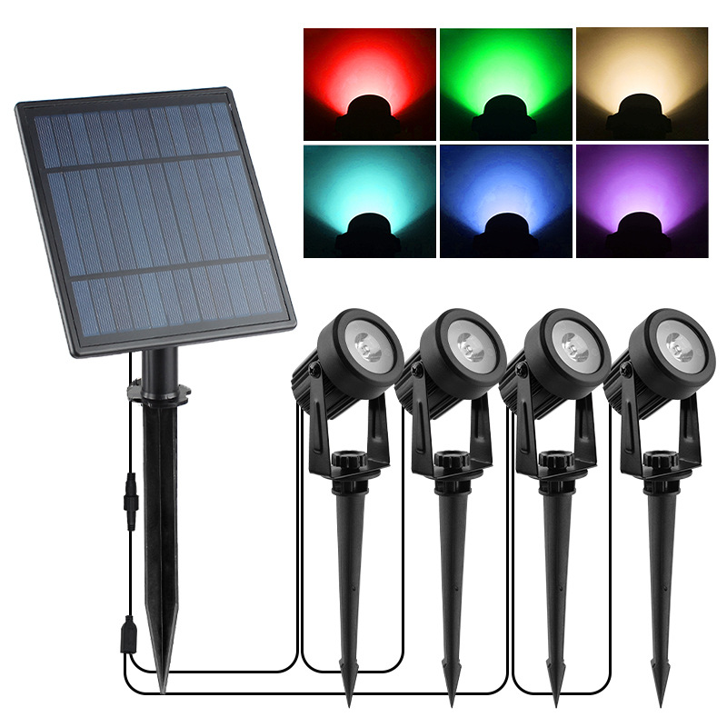 Cross border new pattern solar energy Ground insertion Spotlight outdoors Super bright waterproof Lawn Landscape garden courtyard According to tree lights