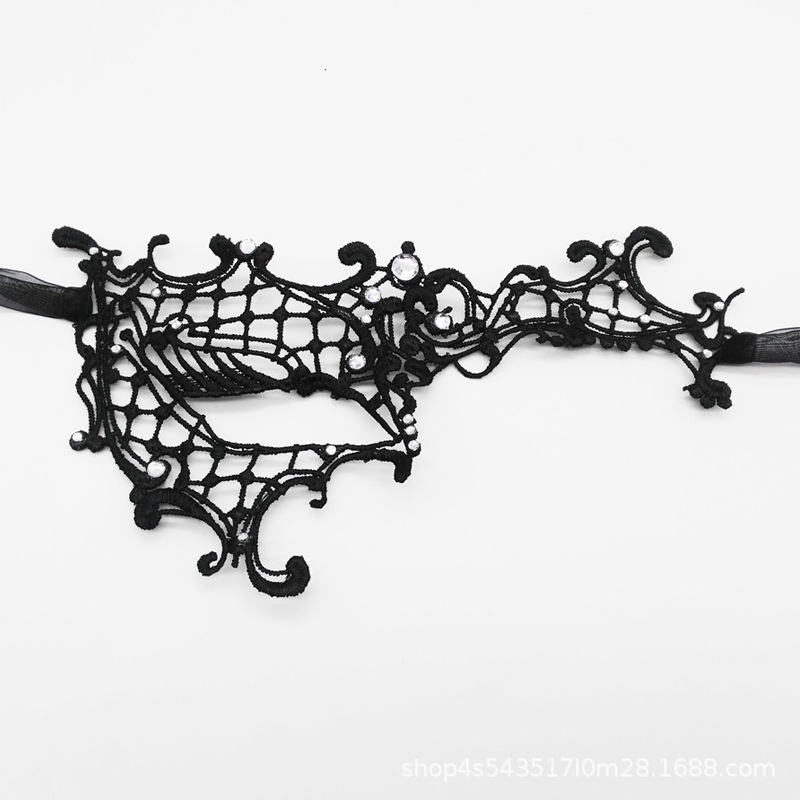 Ventas transfronterizas de encaje sexy de un solo ojo máscara de media cara fiesta máscara de ojos sexy espectáculo de cine y televisión accesorios de vestuario