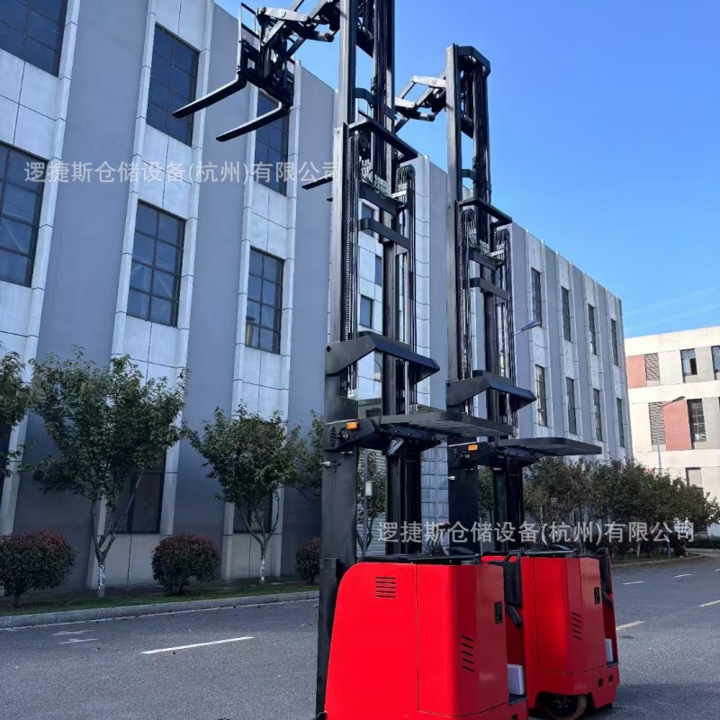 窄通道前移式叉车电动双伸位前移式叉车窄通道高位双剪叉堆高车
