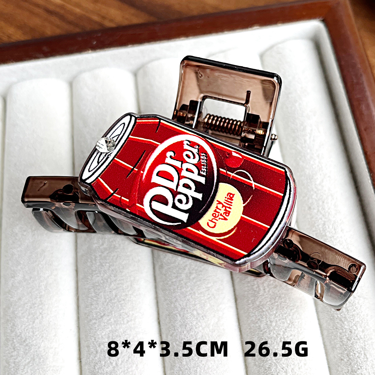 Simulación creativa de latas agarrando clip de diseño divertido personalidad nicho clip de tiburón cabeza detrás de la máquina de pelo