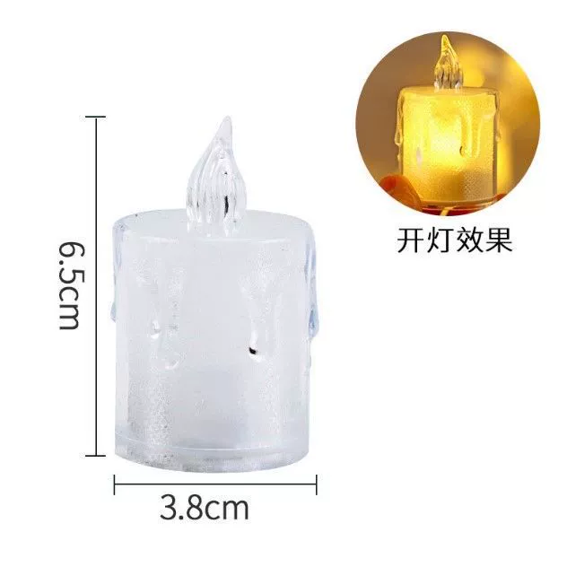 Small transparent electronic atmospheric candle