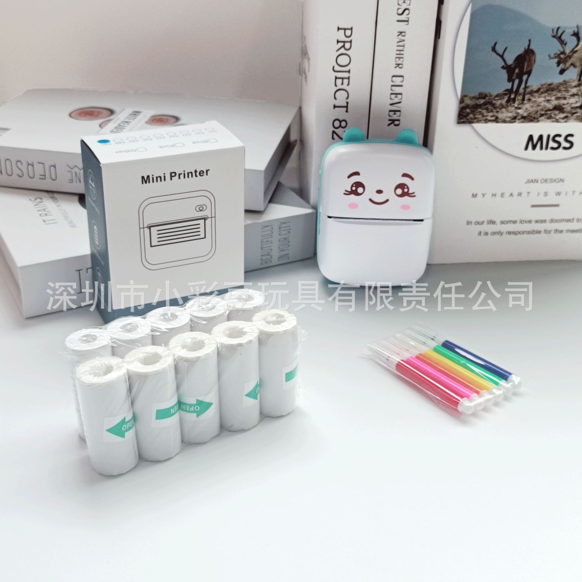 A8C 파란색 + 감열지 5개 + 접착지 5개 + 색펜