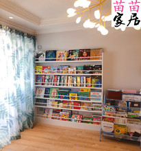 落地实木儿童书架书柜简易置物架墙壁挂幼儿园绘本书架靠墙书报架