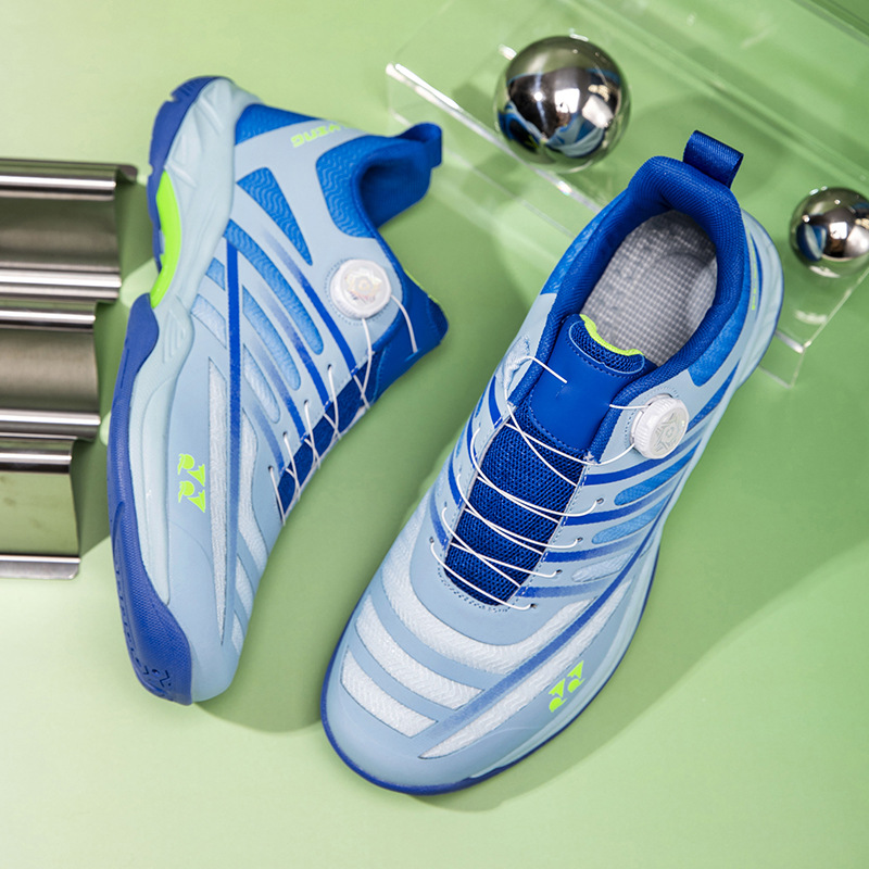 Nuevos zapatos de bádminton transfronterizos botón giratorio entrenamiento de tenis de mesa zapatos antideslizantes zapatos resistentes al desgaste