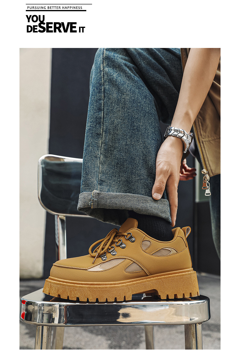 Herren Arbeitsschuhe Winter Outdoor Wandern wasserdicht und rutschfest Herren Freizeit Lederschuhe, schwarz Baustelle Arbeit_voghion.com