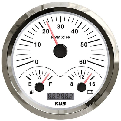 KUS Çoxfunksiyalı Üçü-birində Taxometr, Yağ Səviyyəsi, Voltmeter 12V 110mm