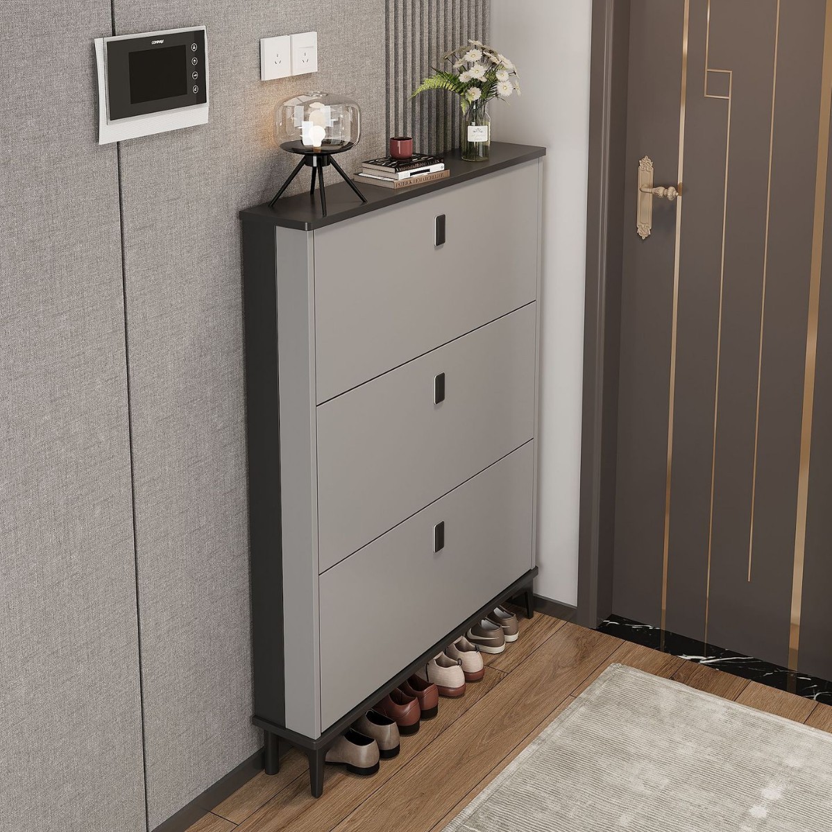 라이트 럭셔리 그레이 70*17*120 [싱글 레이어 슈즈]]