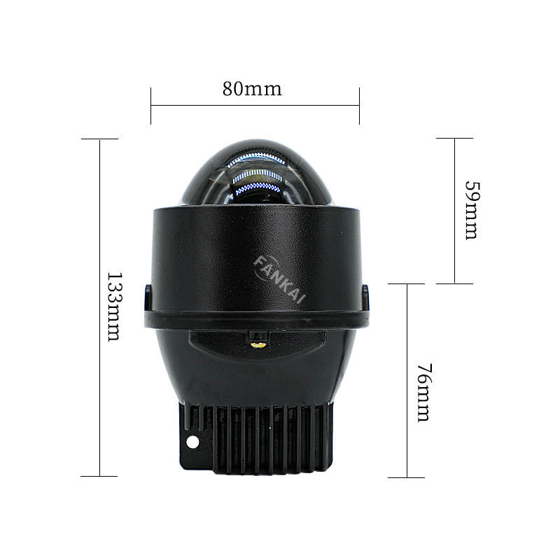 Lámparas de niebla LED de automóviles lentes de doble luz de 3 pulgadas anillo negro adecuado para Honda Toyota Nissan conversión general