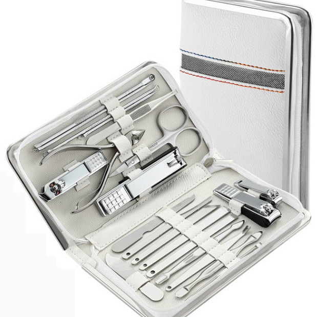 26-piece cortaúñas traje de hogar anti-Splash grandes cortaúñas Rosa oro águila nariz cortaúñas herramientas de recorte de uñas