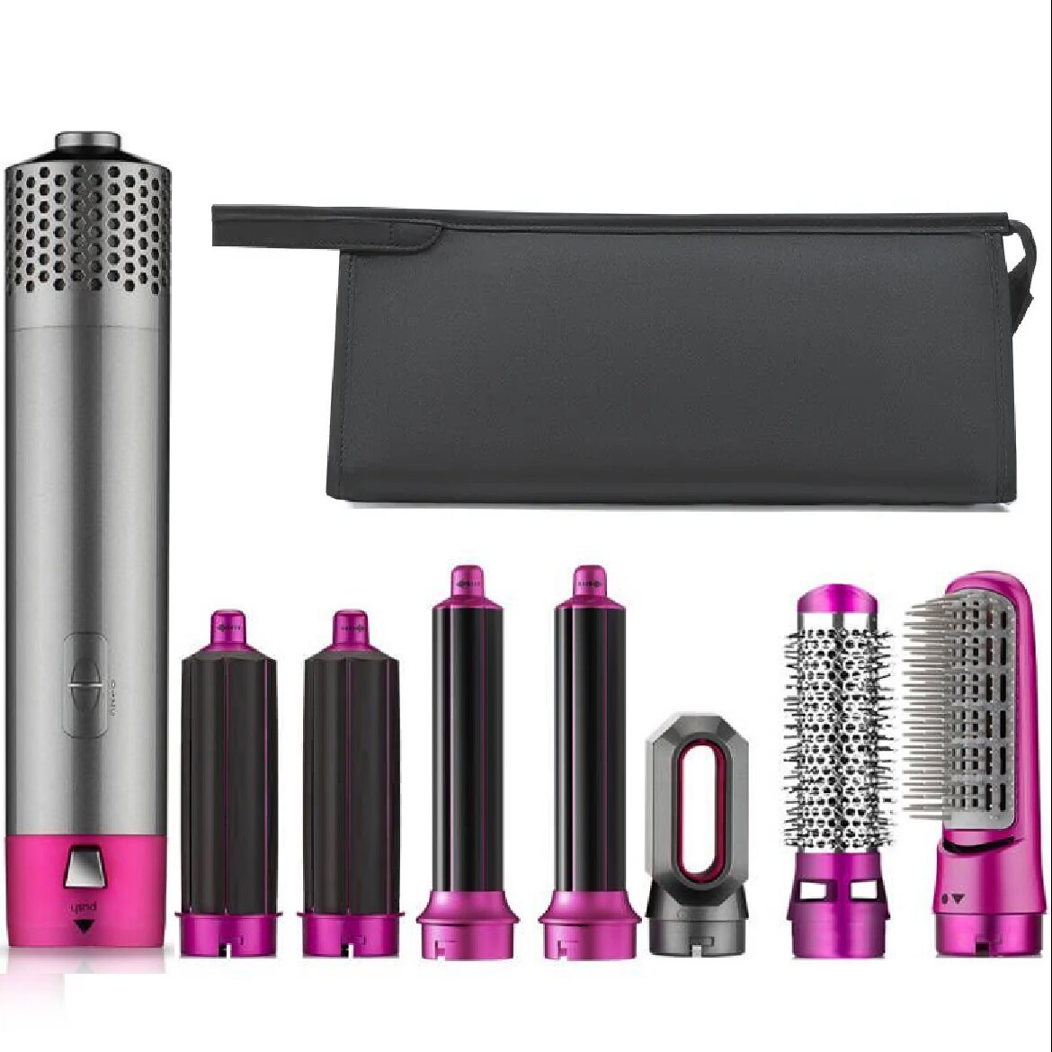 secador de cabello de alta velocidad transfronterizo 5 en 1 acessorios de peine de aire caliente automático rodillo de barra de cabello de alta velocidad peine de aire caliente multifuncional