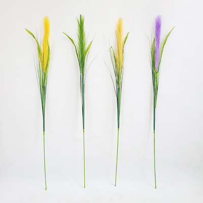 單支單頭蘆葦仿真植物大把束洋蔥草人造花批發仿真花廠家