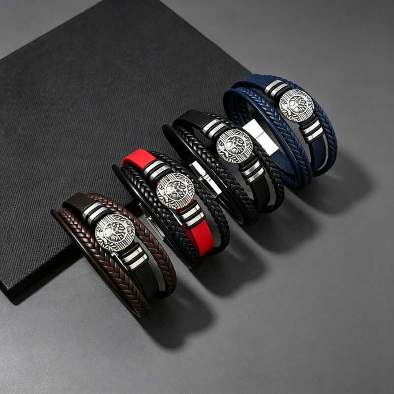 New retro leather and alloy hand-woven jewelry, Tree of Life bracelet, versatile men's bracelet, in stock from the manufacturer New retro leather and alloy hand-woven jewelry, Tree of Life bracelet, versatile men's bracelet, in stock from the manufacturer