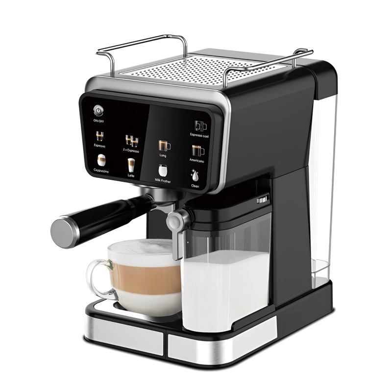 Italian Semi-Automatic Coffee Machine Smart Touch Screen Double Espresso Americano Cappuccino Latte Frappuccino