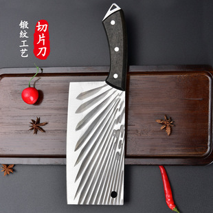 Yangjiang factory forging kitchen knife household vegetable cutting and meat cutting super fast sharp knife solid wood stainless steel slicing knife wholesale