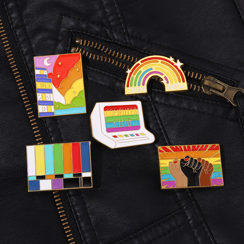 Fashion Rainbow Alloy Plating Unisex Brooches display picture 2