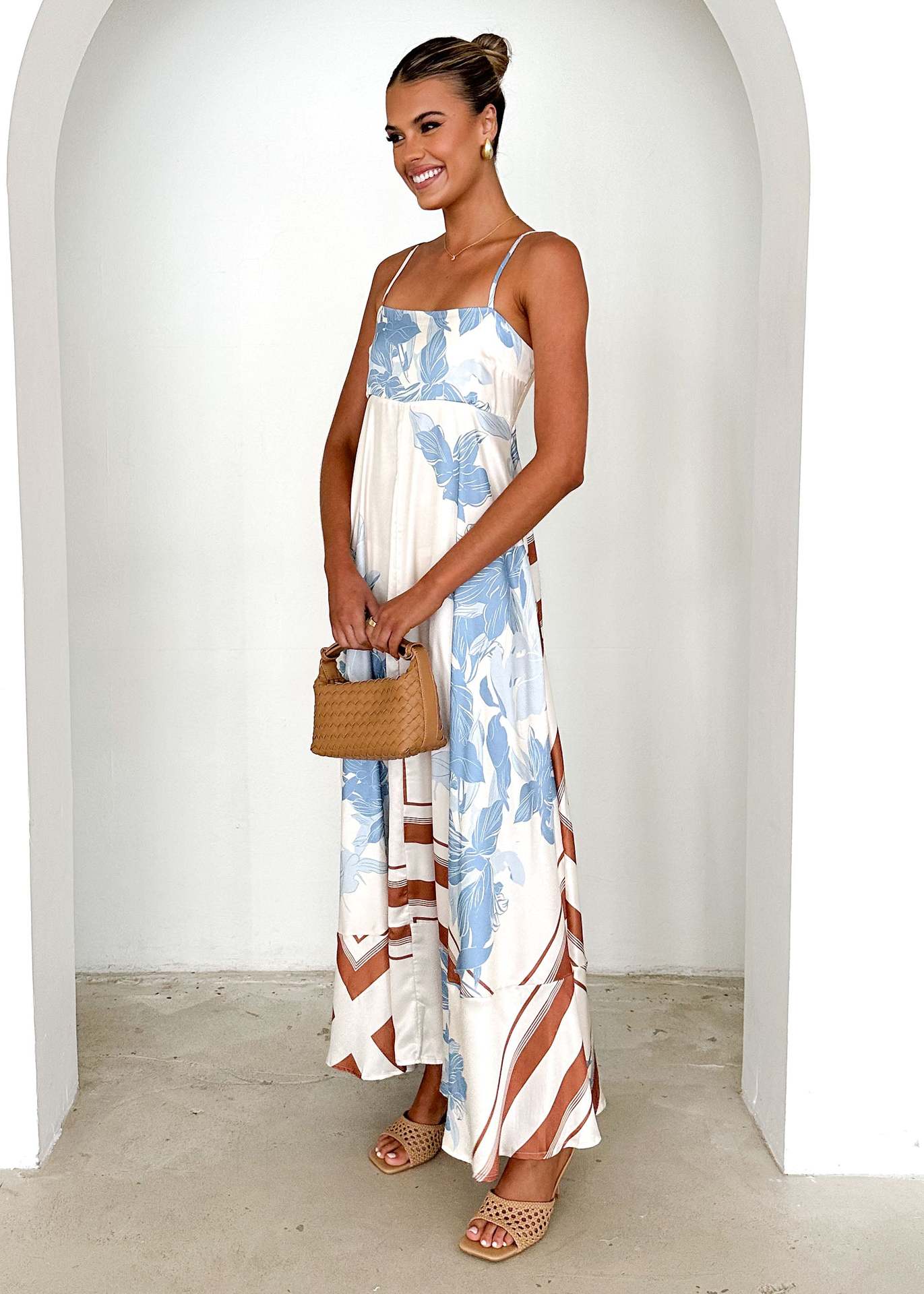 Maxi Long Dress Dress Length Type Wholesale Women's Casual Elegant Streetwear Flower Holiday Selfie Strap Sleeveless Strap Dress