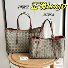 跨境新款古家Emblem托特包百搭单肩手提包大容量Tote包购物袋女款