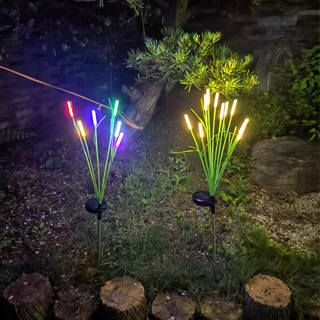 新品太阳能地插灯芦苇灯七彩荧光棒节日氛围装饰灯节日太阳能庭园